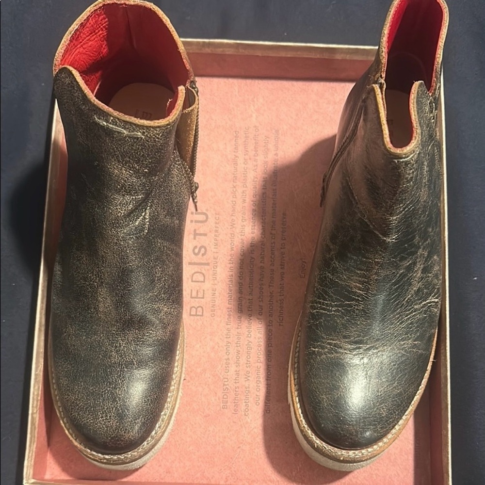 Bed Stu Lydyi Boots In Black Lux - Picture 4 of 8